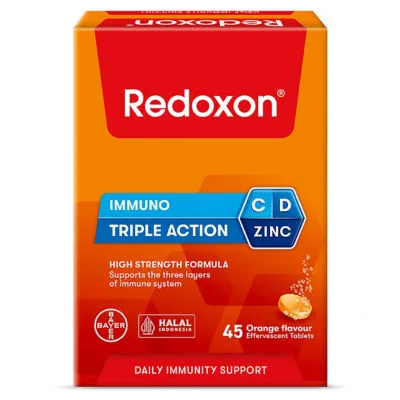 REDOXON Triple Action Effervescent Tablet - Orange Flavour 45s