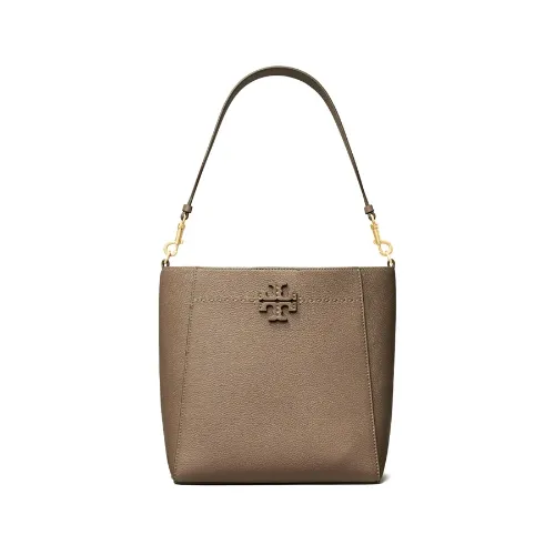 TORY BURCH MCGRAW中号牛皮双T LOGO肩背桶包
