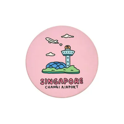 Pink Diatomite Changi Coaster