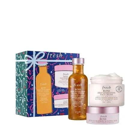 FRESH馥蕾诗玫瑰日夜保湿礼盒100ml+30ml+50ml
