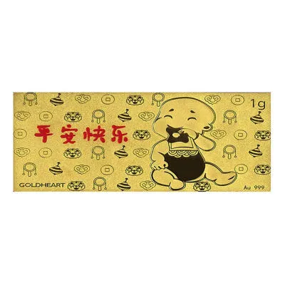 1G Peace & Happiness 999 Gold Bar