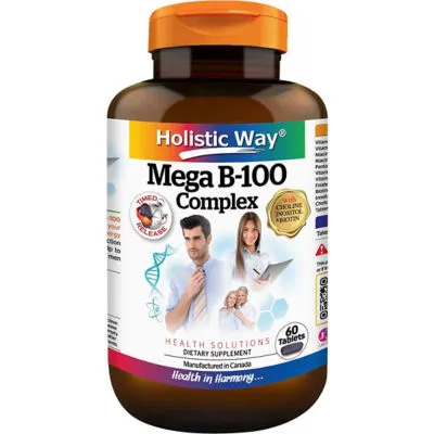 Holistic Way 超级综合 B-100 — 纯素 (60 粒片剂)