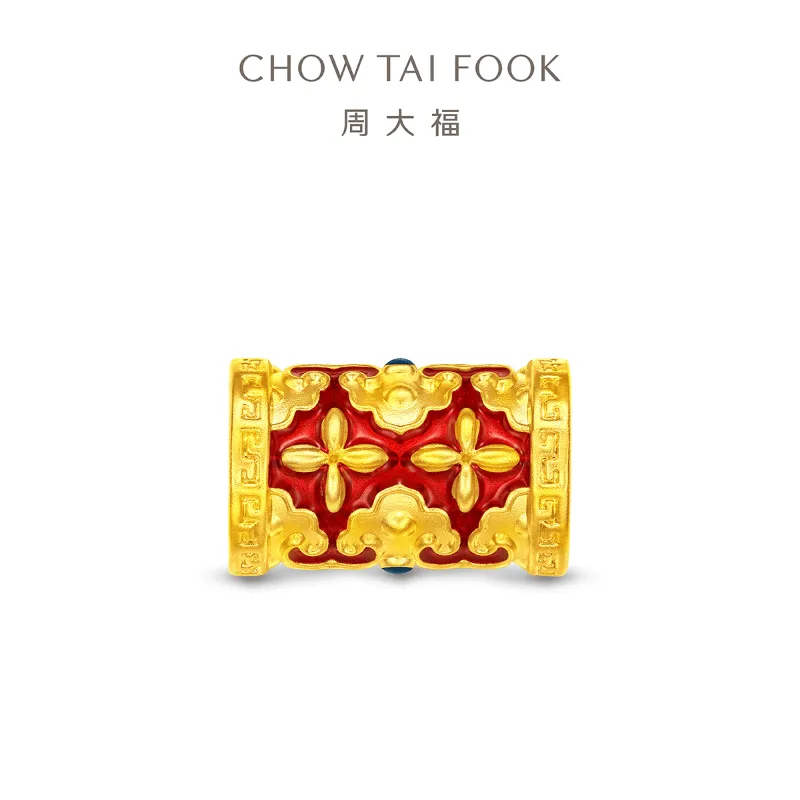 周大福故宫系列足金黄金转运珠吊坠R35630(送皮手绳)