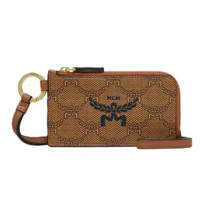 Himmel Lanyard Zip Card Case in Lauretos (Cognac)