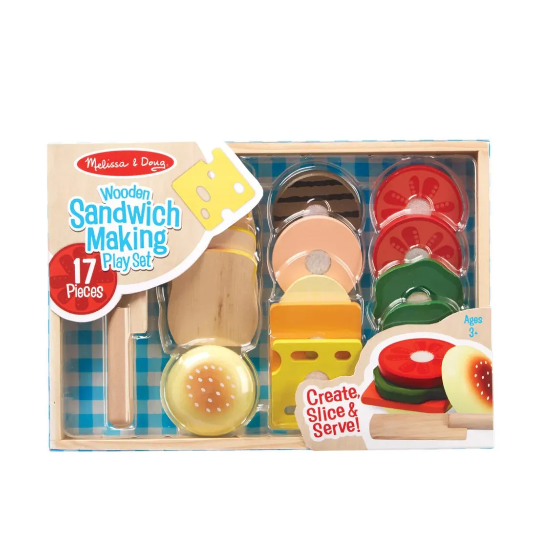 Melissa & Doug Sandwich Making Set - Wooden Play Food