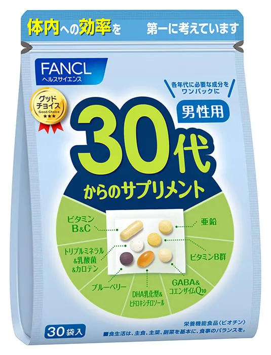 FANCL （芳珂） 30岁开始的健康营养素 男性用 15～30日分 (30袋)