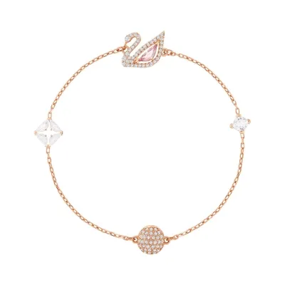 SWAROVSKI 施华洛世奇 Dazzling Swan 手链 粉红色 18cm