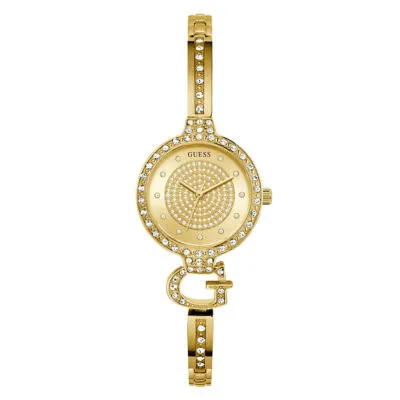GUESS Women 28mm Gold Case & Recycled Steel Watch (GW0929L2)