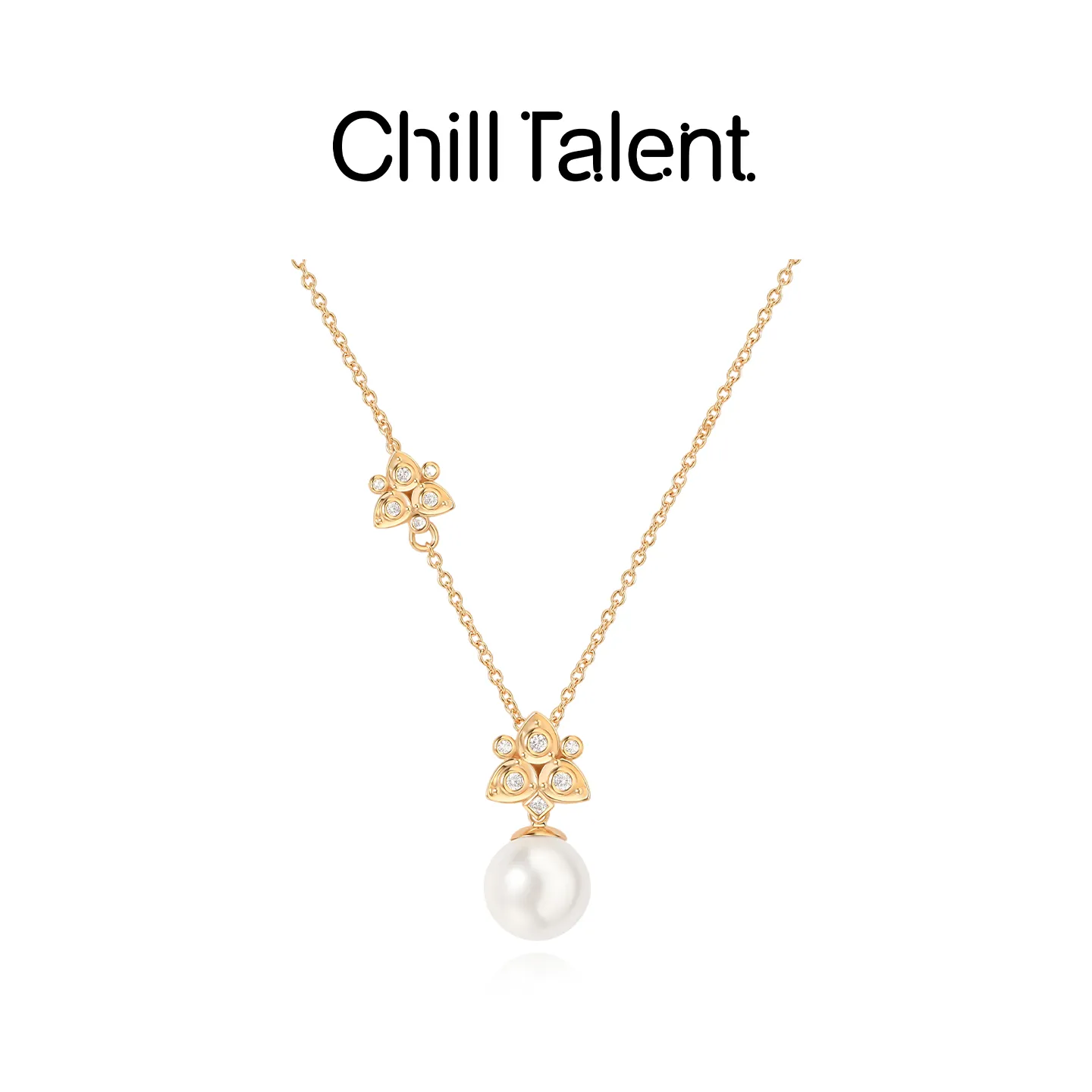 ChillTalent 【刘佩玥同款】南法时光自由iris项链优雅 金色
