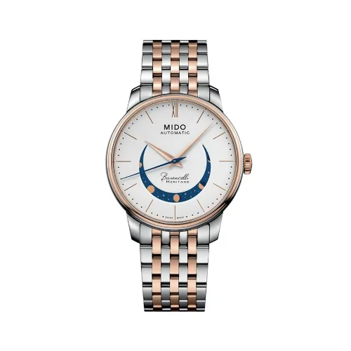 MIDO美度Baroncelli III贝伦赛丽典藏系列微笑款月相机械情侣款男士腕表