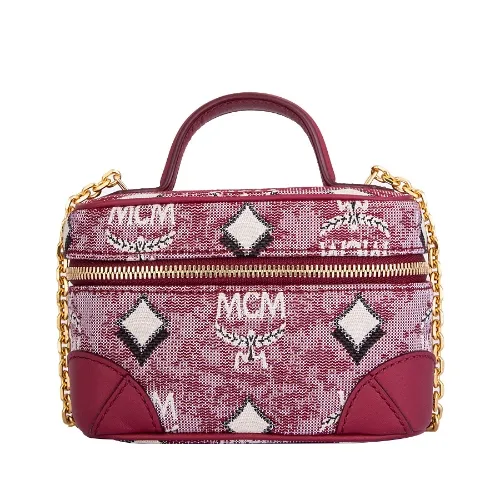 MCM logo提花手提包
