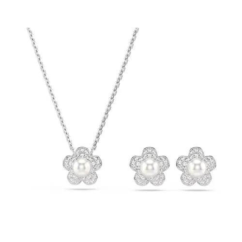 SWAROVSKI 施华洛世奇Ariana Grande x Swarovski 套装 镀铑, 仿水晶, 仿水晶，仿水晶内核的仿珍珠