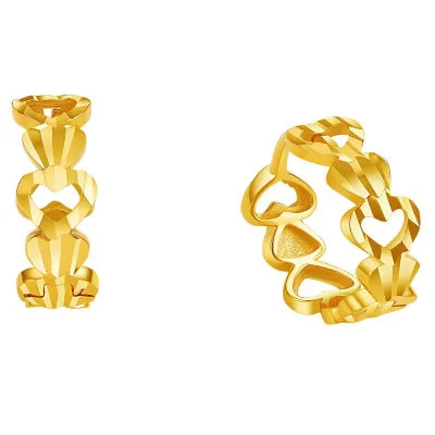 916 Gold Circle of Love Earrings