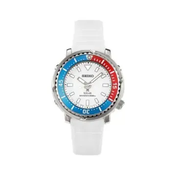 SEIKO 精工 PROSPEX系列小罐头红蓝CP圈太阳能石英女士腕表
