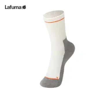 LAFUMA 乐飞叶女士羊毛运动中筒袜LESS5CS03 22-24CM 白色