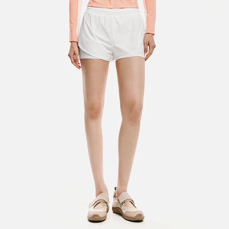 BARREL WOMEN ESSENTIAL HALF LEGGINGS SHORTS OFFWHITE