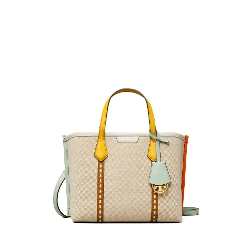 TORY BURCH PERRY 小号帆布三重隔层手提斜跨托特包