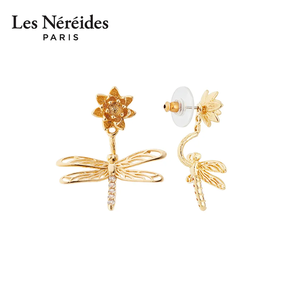 Les Néréides 【昆虫记】金色蜻蜓耳钉·灵动翅膀｜自然精灵