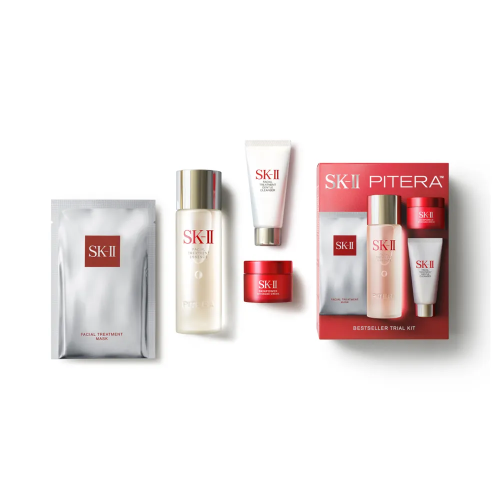 SK-II 畅销明星产品体验组合套装 神仙水75ml+大红瓶滋润版15g+洁面20g+面膜1片