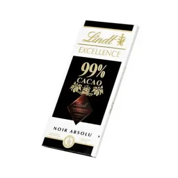 LINDT 瑞士莲优质99％黑巧克力片装 50g