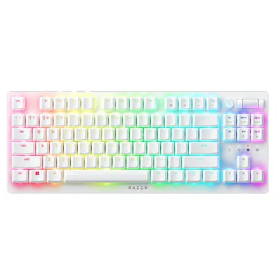 Razer Deathstalker V2 Pro Tenkeyless-无线低调光学游戏键盘（线性红开关） - 白版