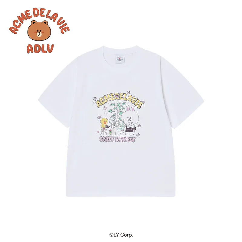ACME DE LA VIE DAILY LINE FRIENDS SHORT SLEEVE T-SHIRT WHITE2