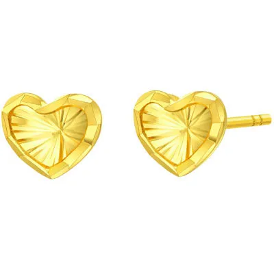 916 Gold Heart Earrings
