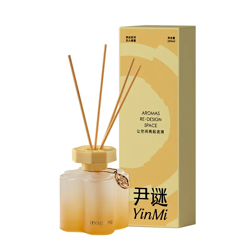 尹谜幸运系列无火香薰持久香氛客厅卫生间卧室空气清新200ml 颜色规格:庭前栀子200ml