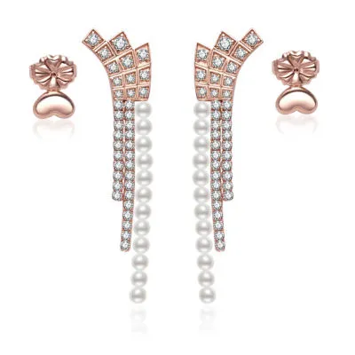 Top Grade Freshwater Pearl Earrings WE00905 | WATERFALL