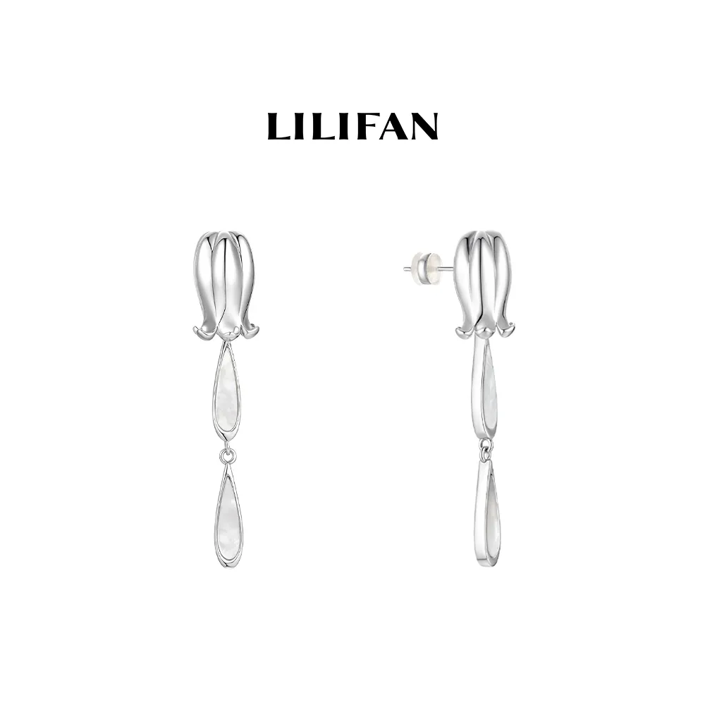 LILIFAN LILIFAN 长铃兰贝母耳环｜天然虹彩 摇曳耳畔的温柔光泽