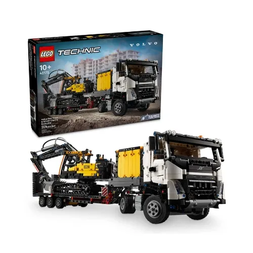 Lego 乐高Volvo FMX 卡车和 EC230 绿色动力挖掘机
