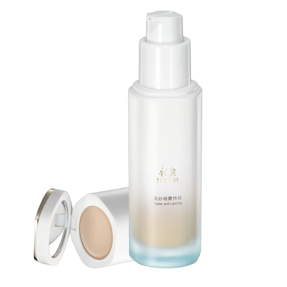 TIMAGE 彩棠 小圆管粉底液油皮版 柔焦柔雾肌 24H保湿 101素瓷白/30ml+1g
