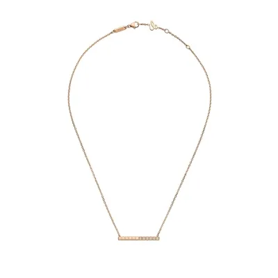 Chopard萧邦 ICE CUBE PURE系列 18K玫瑰金、整环镶钻项链