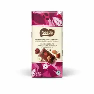 雀巢瑞士蔓越莓扁桃仁榛子巧克力170g