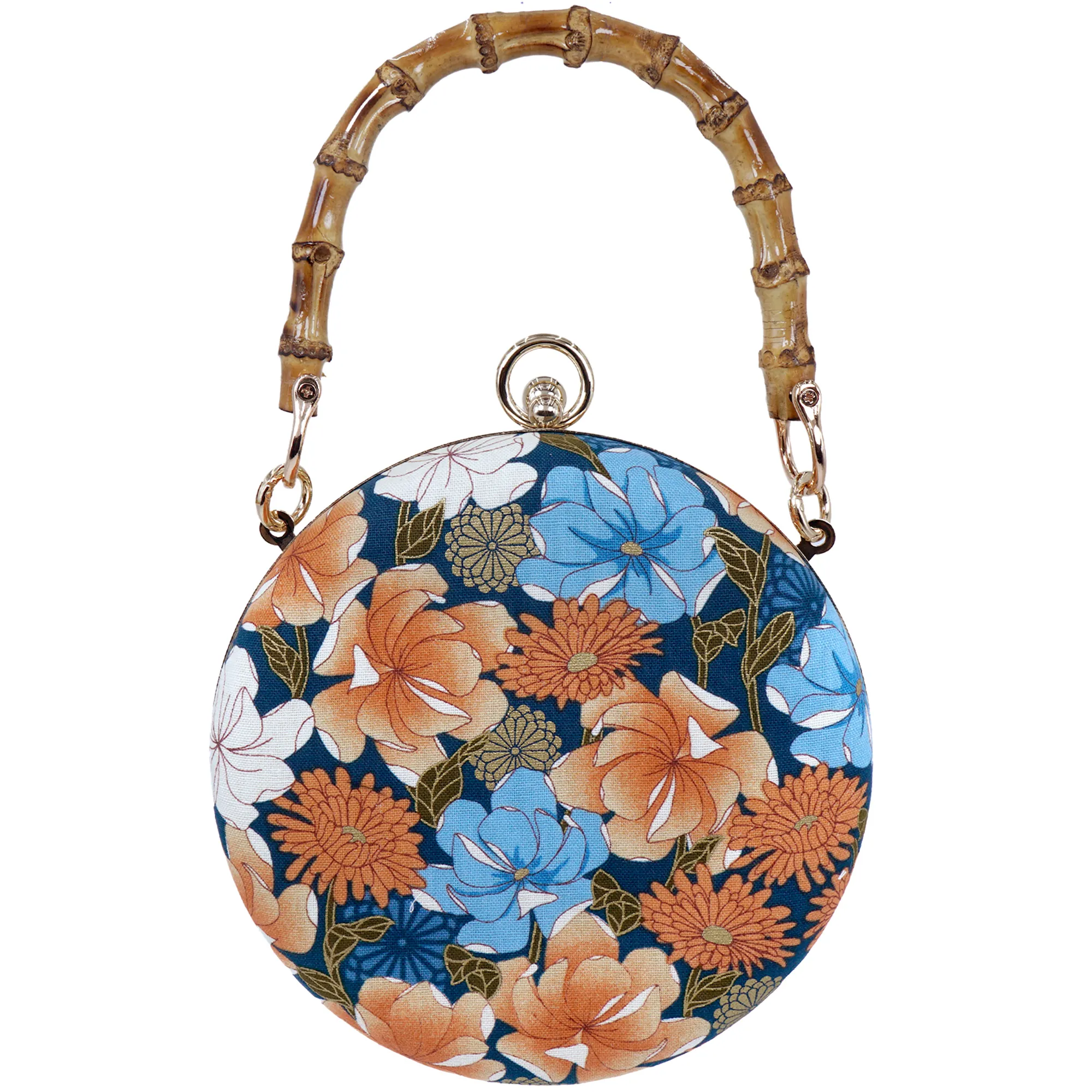 COCOONESE Round Hard Case Bamboo Handle Bag - Beverly