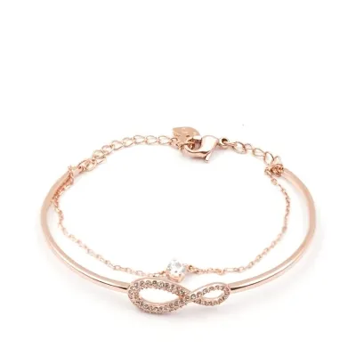 SWAROVSKI 施华洛世奇 Infinity 手镯 镀玫瑰金色；白