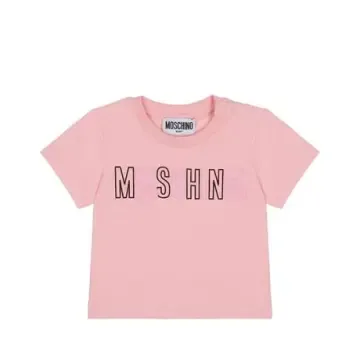 MOSCHINO 莫斯奇诺Teddy Logo T恤衫 2A 粉色