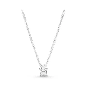 PANDORA 潘多拉闪耀方圆吊坠锁骨链 925 银