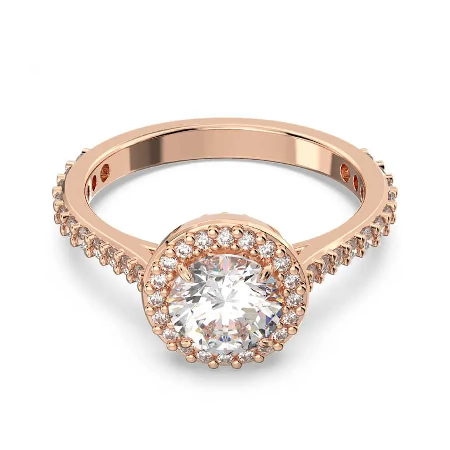 SWAROVSKI 施华洛世奇戒指 Constella 个性戒指 合成立方氧化锆/玫瑰金色饰面