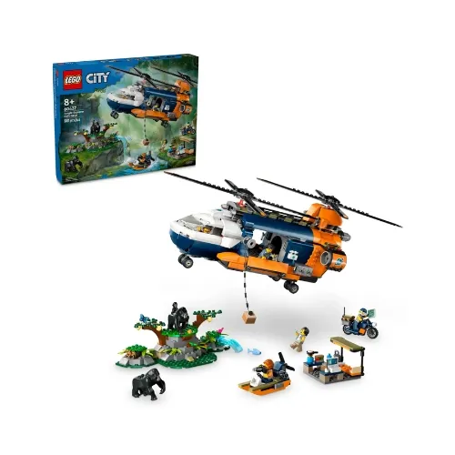 LEGO乐高丛林探险家基地直升机拼插玩具60437 pcs