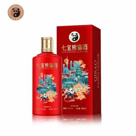 53度七宝熊猫酒（珍品） 500ml