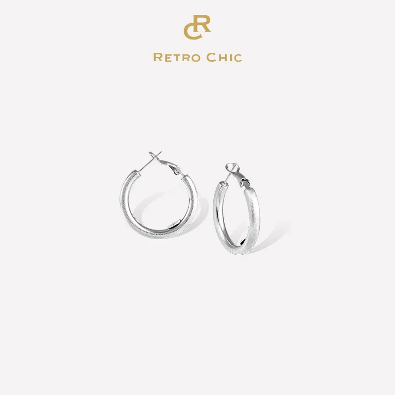RETRO CHIC RETRO CHIC 银丝耳圈小号意大利复古时尚首饰