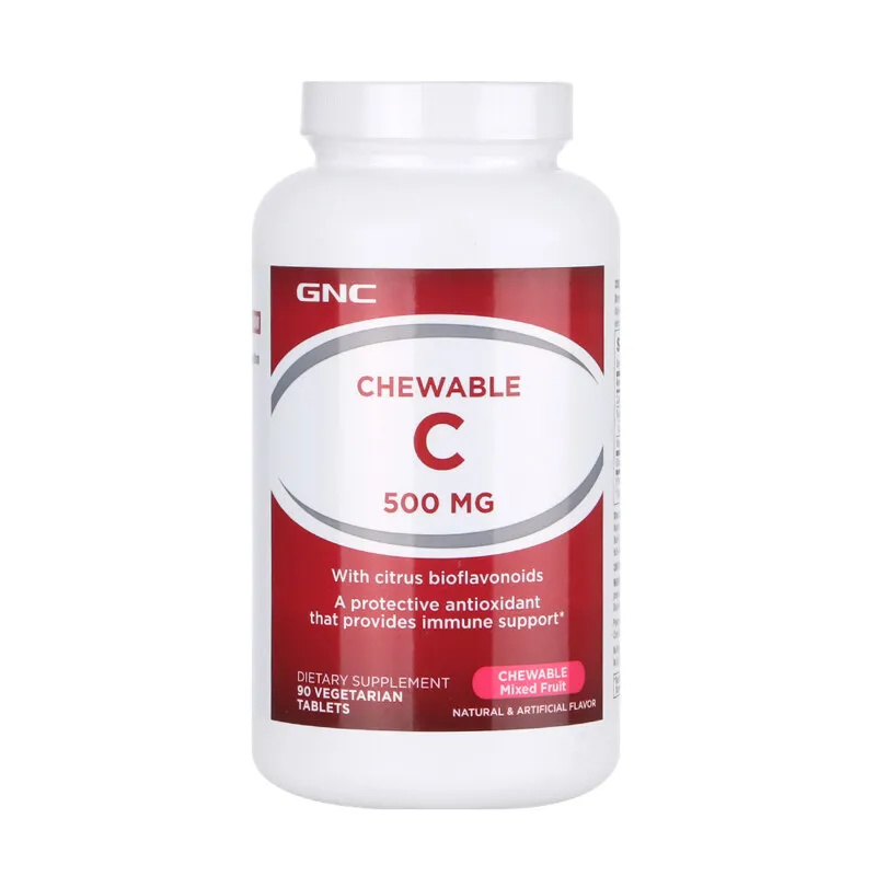 GNC Chewable C500 维生素 咀嚼片(美味咀嚼型维生素C，抗氧化)