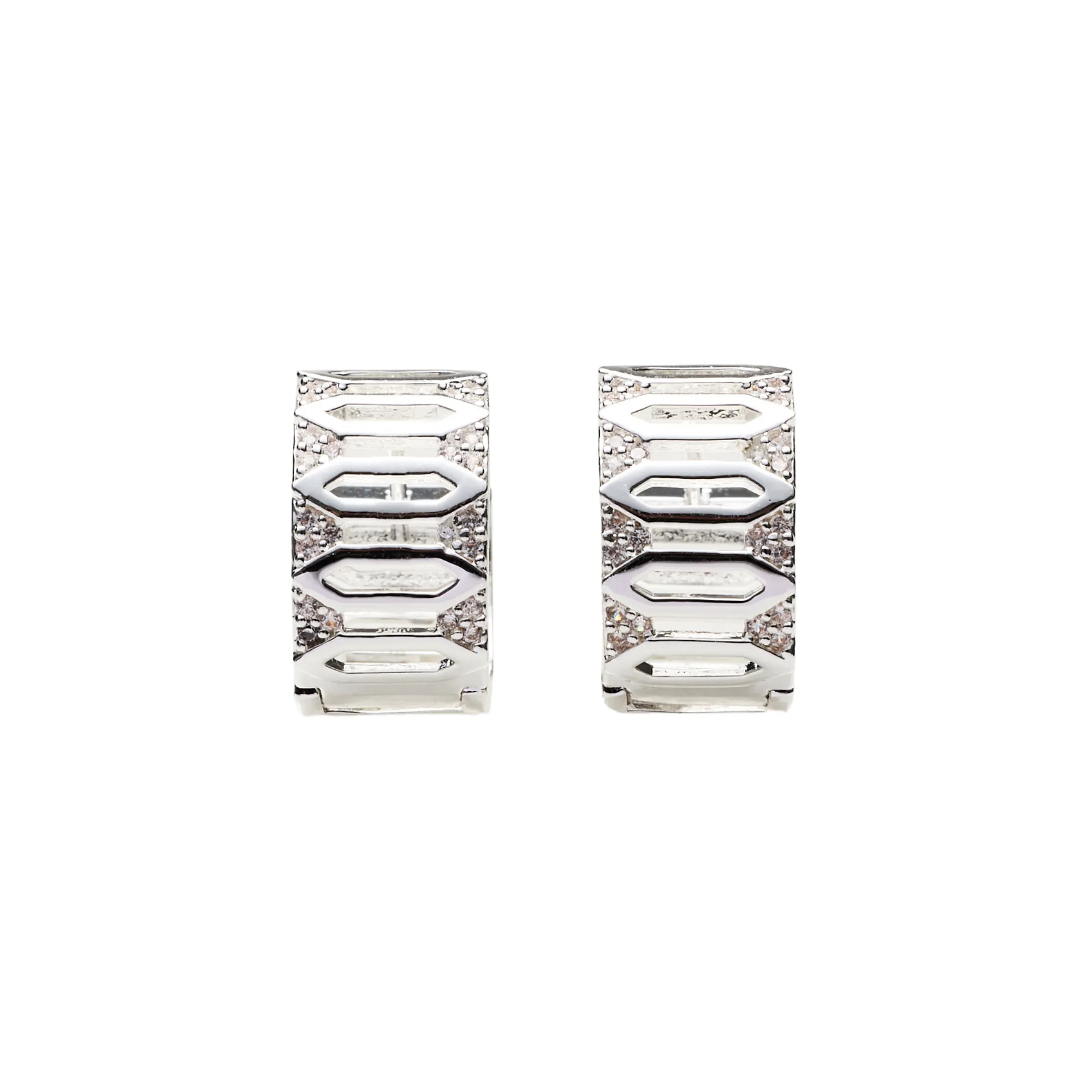 Ring Of Fire Silver Earrings