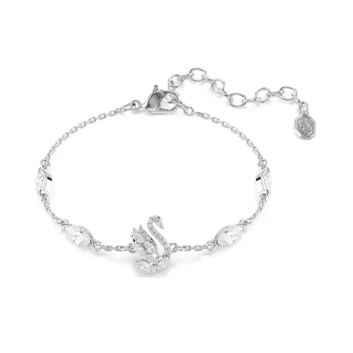 SWAROVSKI 施华洛世奇Swan 手链 镀铑, 合成立方氧化锆