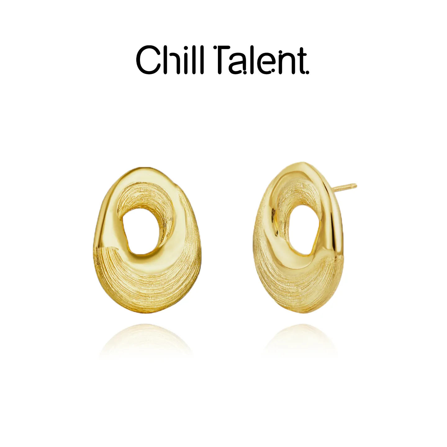 ChillTalent 【向涵之 徐洁儿同款】记忆沙洲耳饰 金色
