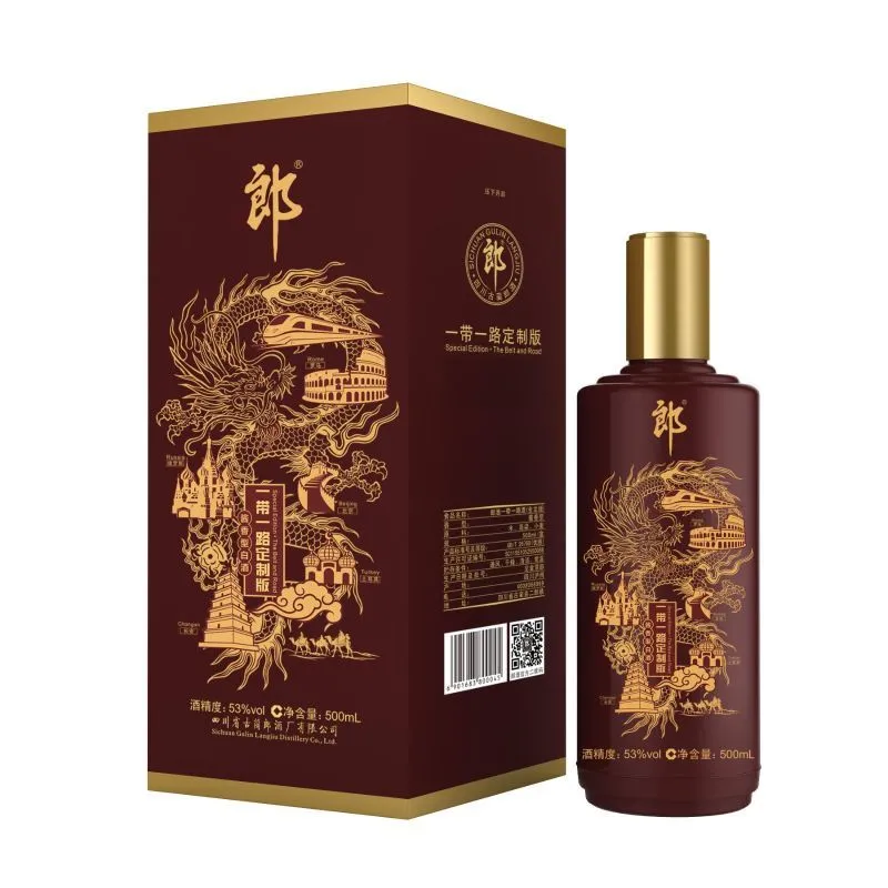 郎酒 53%vol 一带一路金龙版 酱香型 500ml（2021年产） 500ml/瓶:瓶