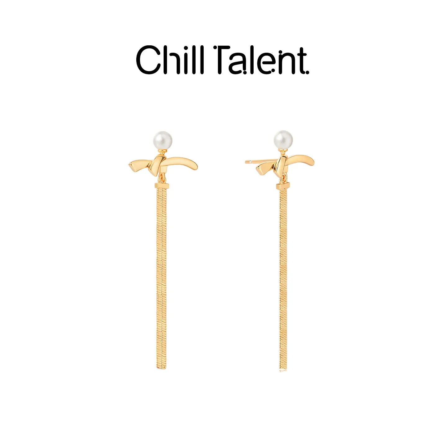 ChillTalent 【陈丽君 胡静同款】独一流苏耳饰 金色