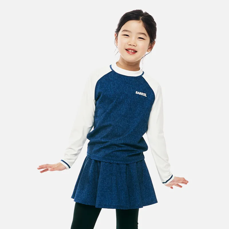 BARREL KIDS ESSENTIAL COLORBLOCK RASH GUARD INDIGO BLUE