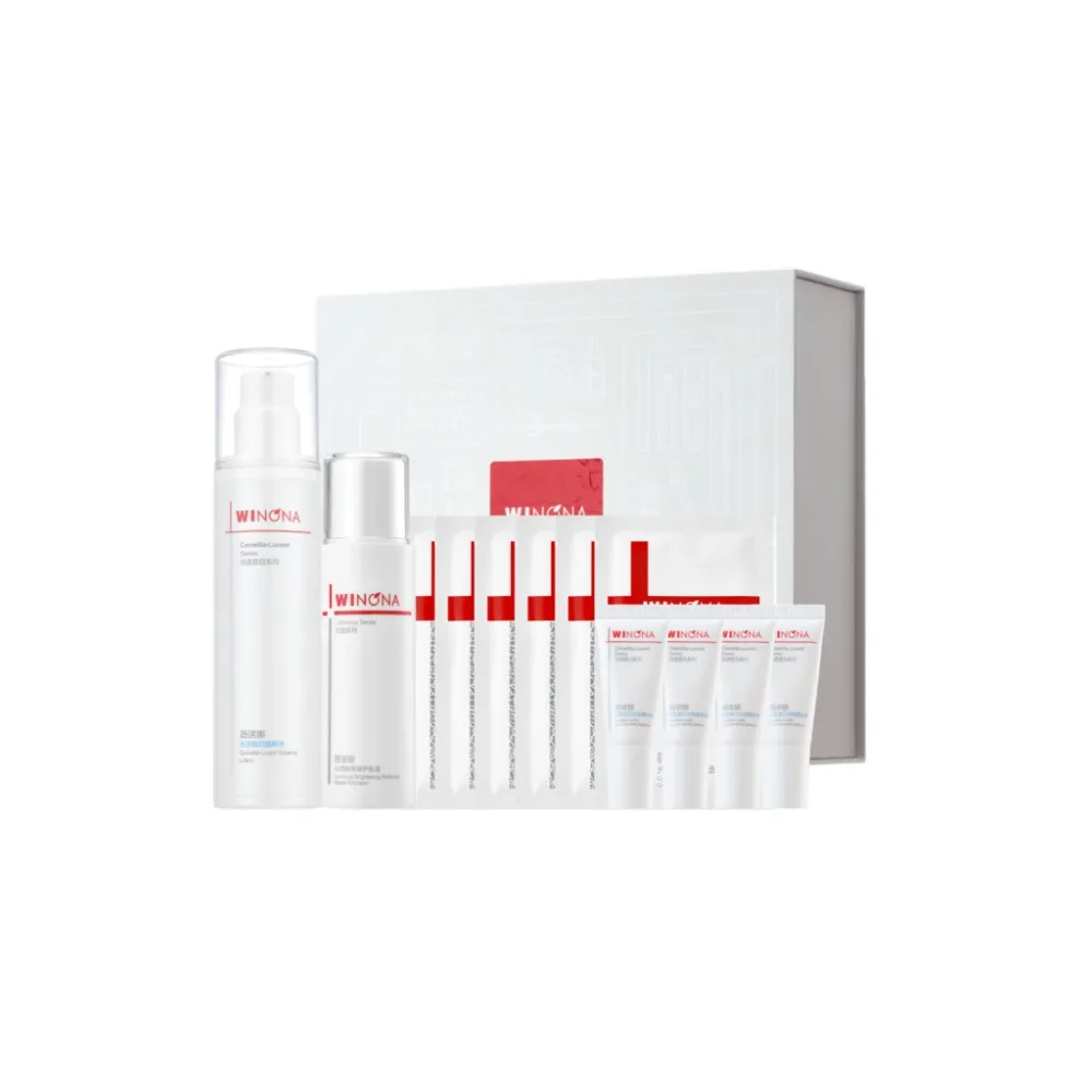 WINONA 薇诺娜 【中免日上独家套组】光透水乳套装 光透皙白晶粹水120ml*1+光透焕亮修护乳液75g*1+光透皙白淡斑面膜（单贴）25ml*6+光透皙白淡斑精华液5ml*4